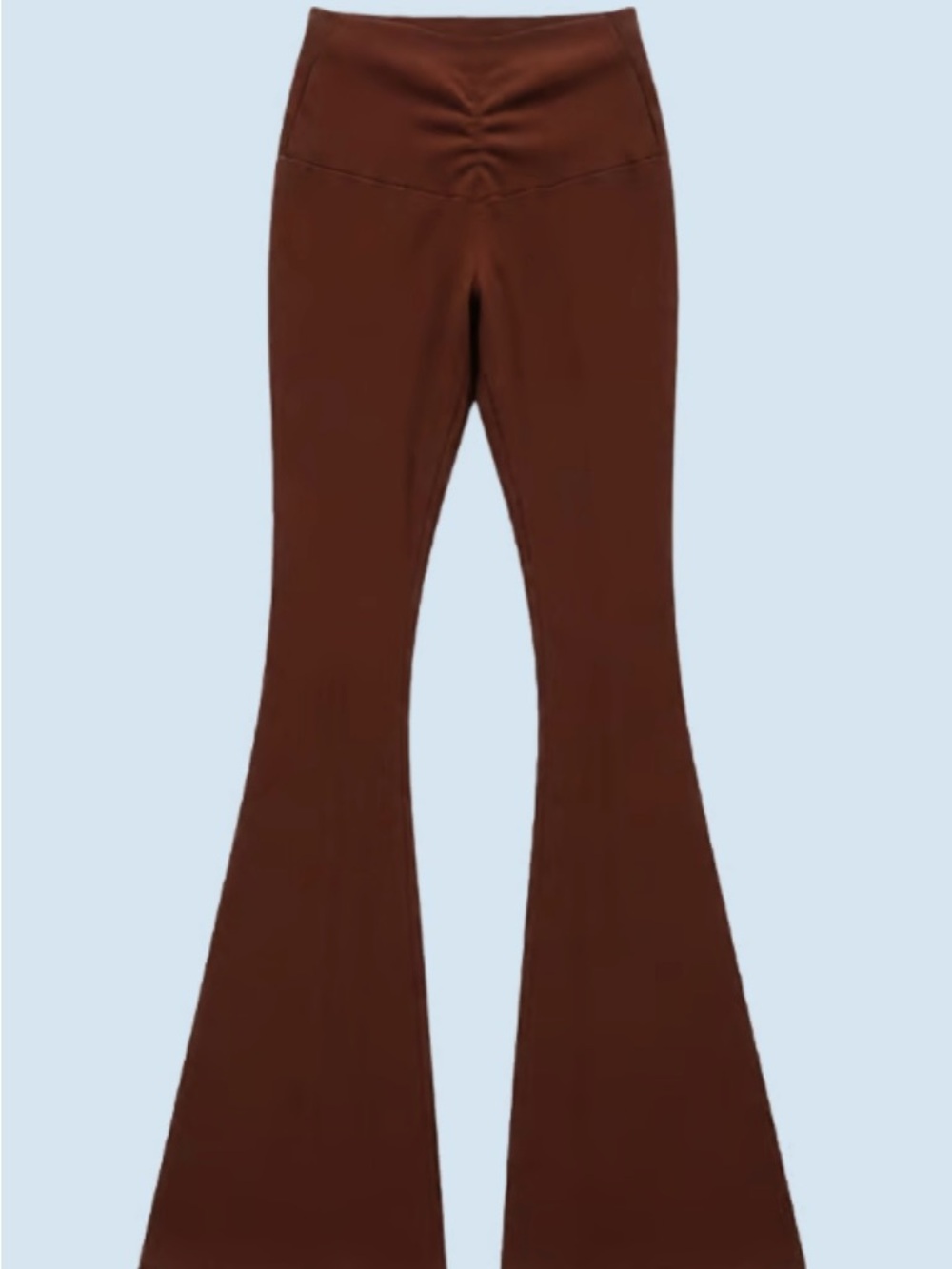High-Rise Flare Pants in rust orange